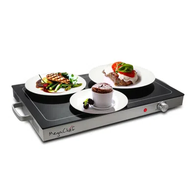 MEGACHEF ELECTRIC WARMING TRAY, FOOD WARMER, HOT PLATE, WITH ADJUSTABLE TEMPERATURE CONTROL, PERFECT FOR BUFF