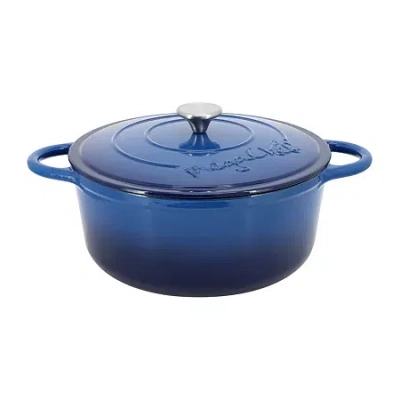 MEGACHEF ENAMELED CAST IRON 6.35-QT. ROUND DUTCH OVEN