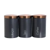 Megachef Essential Kitchen Storage 3-pc. Canister In Black