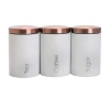 Megachef Essential Kitchen Storage 3-pc. Canister In White
