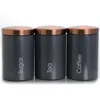 Megachef Essential Kitchen Storage 3-pc. Canister In Black