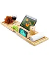 Megachef Expandable Bamboo Wood Bath Tray In Neutral
