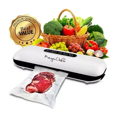 Megachef Home Vacuum Sealer And Food Preserver With Extra Bags In White