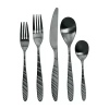 Megachef La Vague 20-pc. 18/10 Stainless Steel Flatware Set In Black