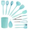 Megachef Set Of 12 Silicone Cooking Tools In Blue