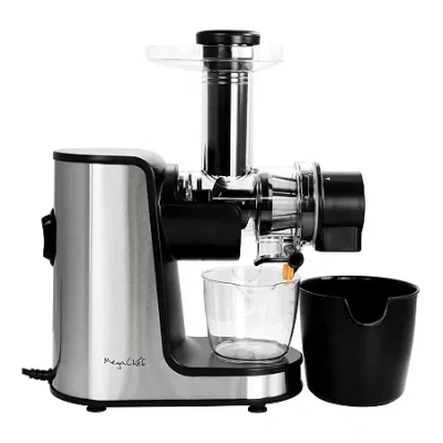 Megachef Masticating Slow Juicer Extractor With Reverse Function In Silver