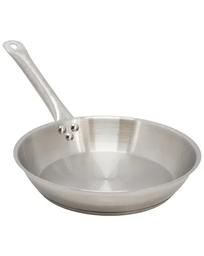 Megachef Professional Kitchen 10in Round Stainless Steel Fry Pan In Silver