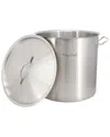 Megachef Professional Kitchen 38.5qt Stainless Steel Stock Pot With Lid In Silver