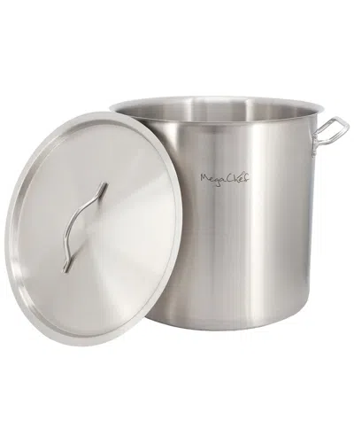 Megachef Professional Kitchen 38.5qt Stainless Steel Stock Pot With Lid In Silver
