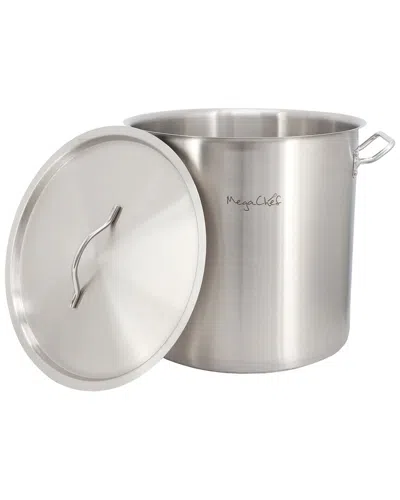 Megachef Professional Kitchen 52.8qt Stainless Steel Stock Pot With Lid In Silver