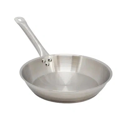 Megachef Professional Kitchen Round Stainless Steel Fry Pan In Silver