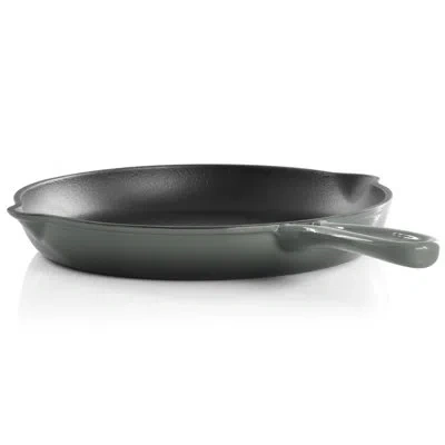 Megachef Round 10.25 Inch Enameled Cast Iron Skillet In Gradient In Gray
