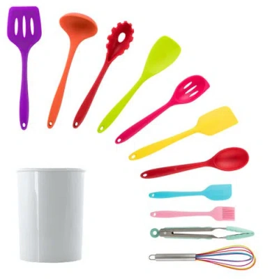 MEGACHEF MEGACHEF SILICONE COOKING UTENSILS, SET OF 12