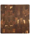 Megachef Square Thick Acacia Wood Serving & Cutting Butcher Board In Brown