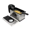 Megachef Stainless Steel Electric 3 Qt Deep Fryer In Silver