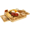Megachef Wood Charcuterie Cheese Board Set With Ramekins And Slide Out Cutlery Drawer In Brown