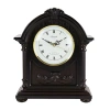 Megagoods Chocolate Wood Black Mantel Clock In Brown