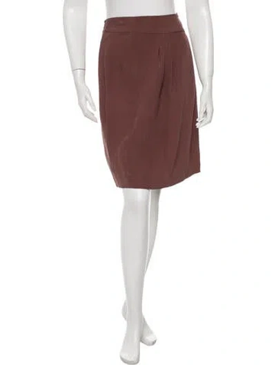 Pre-owned Megan Park Crepe Knee-length Skirt W/ Tags In Purple