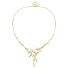 MEGAN WALFORD MEGAN WALFORD 14K GOLD PLATED WITH DIAMOND CUBIC ZIRCONIA STICKS CONTEMPORARY STATEMENT NECKLACE