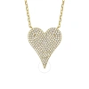 MEGAN WALFORD MEGAN WALFORD 14K GOLD PLATED WITH PAVE DIAMOND CUBIC ZIRCONIA HEART LAYERING NECKLACE