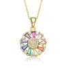MEGAN WALFORD MEGAN WALFORD GOLD OVER STERLING SILVER CUBIC ZIRCONIA WREATH PENDANT NECKLACE