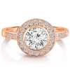 MEGAN WALFORD MEGAN WALFORD ROSE OVER STERLING SILVER CLEAR CUBIC ZIRCONIA ENGAGEMENT RING