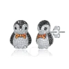 MEGAN WALFORD MEGAN WALFORD STERLING SILVER WITH RHODIUM PLATED AND MULTI COLORED CUBIC ZIRCONIA STUD EARRINGS