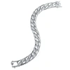 MEGAN WALFORD MEGAN WALFORD WHITE GOLD-PLATED WITH ICED OUT DIAMOND CUBIC ZIRCONIA BRAIDED CUBAN CHAIN BRACELET IN