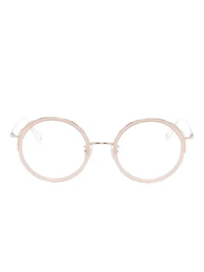 Megane And Me Gina Round-frame Glasses In Silver
