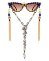 Meghan Fabulous Women's Black / Blue / Brown Ms. Hot Pants Sunglasses In Multi