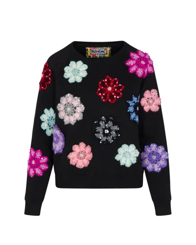 Meghan Fabulous Women's Black Flower Bomb Sweatshirt