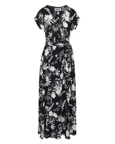 Meghan Fabulous Women's Black / White Jasmine Maxi Dress - Dahlia Black In Black/white