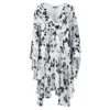 Meghan Fabulous Women's Black / White Sunset Dress - Dahlia White In Black/white