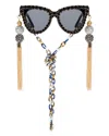 Meghan Fabulous Women's Black Who's Your Daddy Sunglasses In Black