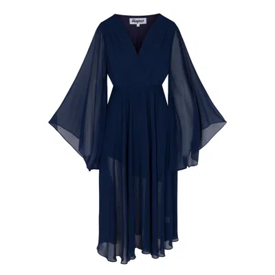 Meghan Fabulous Women's Blue Sunset Midi Dress - Navy
