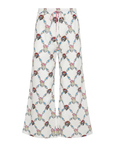Meghan Fabulous Women's Blue / White / Pink Bertha Goddess Pants In Blue/white/pink