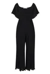 Meghan Fabulous Women's Dancing Queen Pleated Jumpsuit - Black In Black