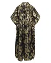 Meghan Fabulous Women's Gold / Black Palm Springs Caftan Maxi Dress - Black In Gold/black