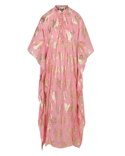Meghan Fabulous Women's Gold / Pink / Purple Palm Springs Sparkle Caftan Maxi Dress