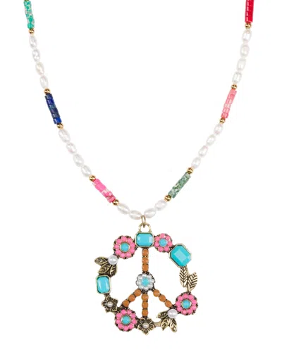 Meghan Fabulous Women's Gold The Summer Of Love Necklace In Multi