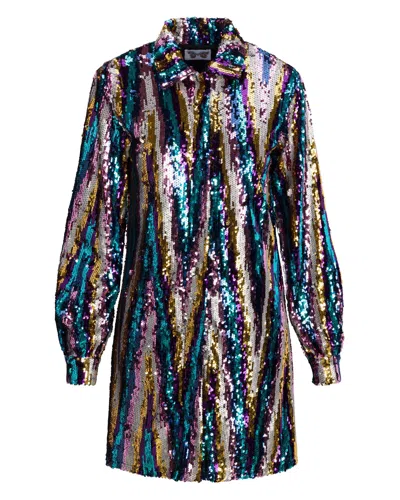 Meghan Fabulous Women's Martini Dress - Rainbow Glitter In Multi
