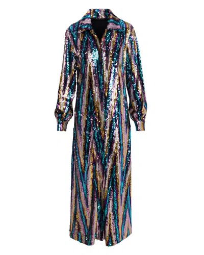 Meghan Fabulous Women's Martini Maxi Dress - Rainbow Glitter In Multi