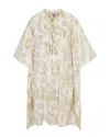 Meghan Fabulous Women's Neutrals / Gold Palm Springs Caftan Tunic Dress - Seashell/gold In Gold