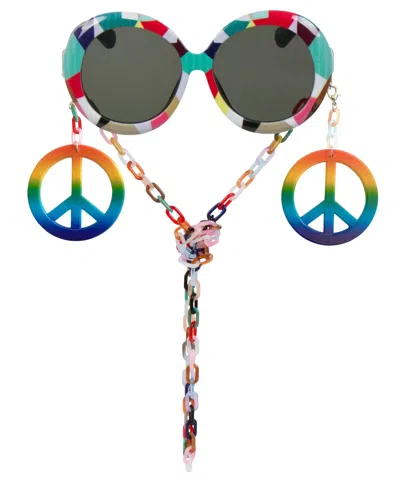 Meghan Fabulous Women's Peace, Love & Fabulous Sunglasses In Multi