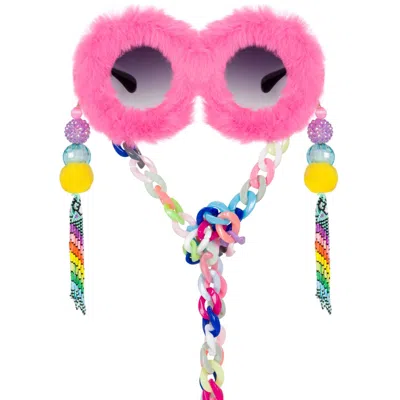 Meghan Fabulous Women's Pink Fluffer & Fabulous Sunglasses - Neon Multi
