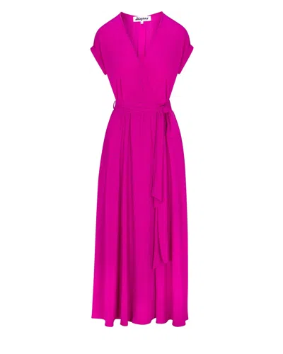 Meghan Fabulous Women's Pink / Purple Jasmine Midi Dress - Cranberry