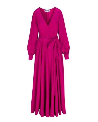 Meghan Fabulous Women's Pink / Purple Lilypad Maxi Dress - Cranberry In Pink/purple