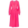 Meghan Fabulous Women's Pink / Purple Lilypad Midi Dress - Neon Pink In Pink/purple