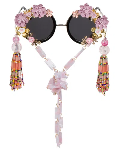 Meghan Fabulous Women's Pink / Purple The Tripping Daisies Sunglasses