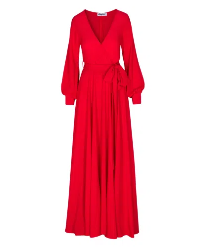 Meghan Fabulous Women's Red Lilypad Maxi Dress - Cherry